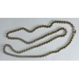 A heavy 9ct gold round link necklace chain, 30", approx. 90.6g