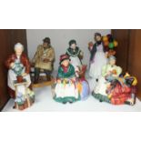 SECTION 21. Six Royal Doulton figures including 'The Wardrobe Mistress HN 2145', 'Flora HN 2349', '