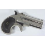 Early 20th C. Remington Arms Co two-shot .41 calibre rim fire Derringer pocket pistol, with 3"