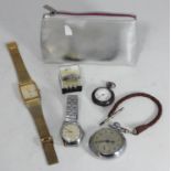 A small collection of assorted watches and jewellery including a vintage Oris example, an Accurist