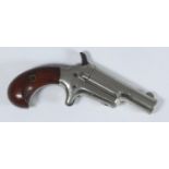 A 19th C. Colt No.3 single-shot .41 calibre rim-fire pocket pistol, with 2 ½ side-hinged barrel,