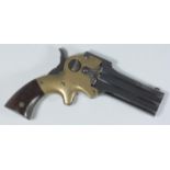 William W Marston patient May 26th, 1857- Improved Patent 1864, three-shot rim fire Derringer pocket