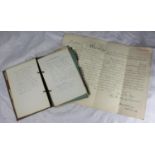 A WWI 'Ideal' Royal Flying Corps Loose Leaf Note Book 1917, belonging to Cadet H. V. Barker '61708',