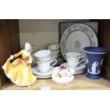 SECTION 29. A Royal Doulton figurine 'Kirsty HN 2381', together with a part Royal Doulton 'Lisa' tea