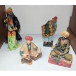 SECTION 18. Four Royal Doulton figures including 'Blue Beard HN 2105', 'Omar Khayam HN 2247', '