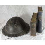 A WWII Civil Defence / ARP steel brodie helmet, impressed mark 'JSS' for Joseph Sankey & Sons Ltd,