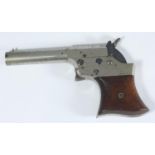 Late 19th century Remington single-shot Vest Pocket Derringer pistol, .41 calibre (obsolete), patent