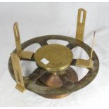 An 18th century brass Circumferentor, signed S. Saunders, with compass base and replacement brass