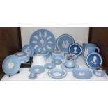 SECTION 9. A quantity of Wedgwood Jasperware including trinket boxes, plates, pin dishes,