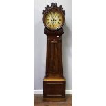 A 19th century Scottish mahogany longcase clock with eight-day movement by Dilger & Barclay of