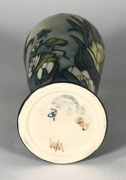 A Moorcroft pottery vase, of inverted baluster form, decorated in the 'Lamia' pattern designed by - Image 4 of 4