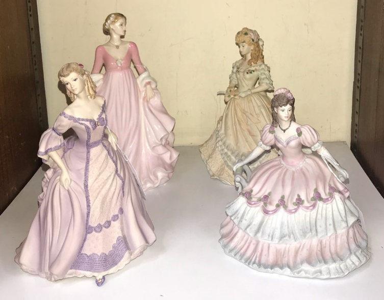 SECTION 25. Four various Coalport ladies including a limited edition 'Perfect Moment', and three Age