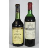 1x bottle of Chateau Meyney, Saint-Estephje, 1967, (bottom of neck), together with 1x bottle Recolte