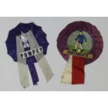 Portsmouth FC. Four various vintage Pompey rosettes, together with twenty-five signed Portsmouth-