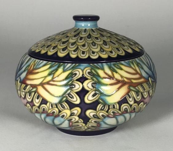 A limited edition Moorcroft pottery 'for Liberty,' covered bowl of compressed globular form,