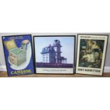 Three original framed posters, 'The Old Vic, Candide The Musical,' 'Edward Hopper at Museum of