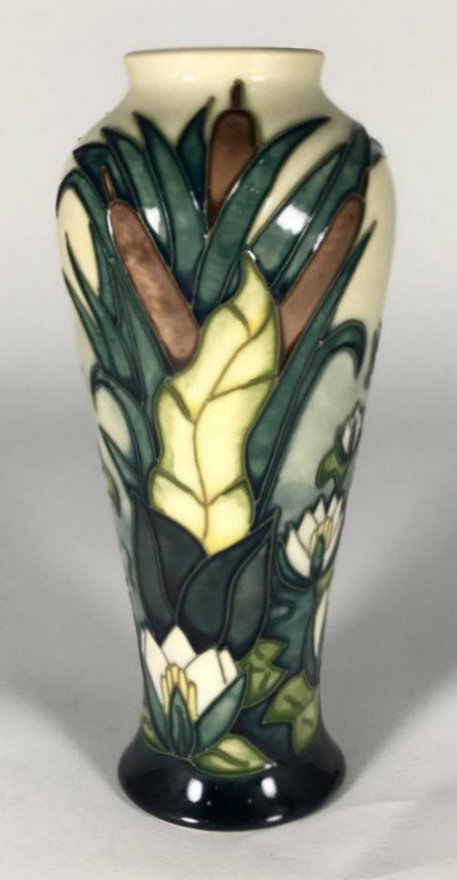 A Moorcroft pottery vase, of inverted baluster form, decorated in the 'Lamia' pattern designed by