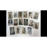 A small collection of autographed photos of music hall/silent movie stars including Marie Lloyd