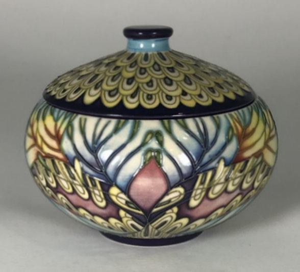 A limited edition Moorcroft pottery 'for Liberty,' covered bowl of compressed globular form, - Image 4 of 4