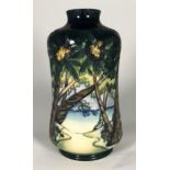 A Moorcroft Pottery "Kiribati" vase, designed by Nicola Slaney, of waisted cylindrical form,