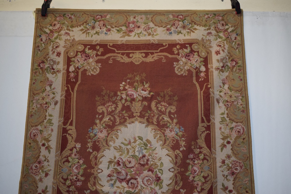 Two Chinese needlework rugs in Aubusson style, modern production; the first, 6ft. X 3ft. 11in. 1. - Image 6 of 18