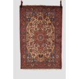 Esfahan rug, central Persia, circa 1940s-50s, 5ft. 2in. X 3ft. 6in. 1.58m. x 1.07m. Very slight loss