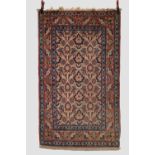 Esfahan rug, central Persia, circa 1930s, 5ft. 9in. X 3ft. 6in. 1.75m. X 1.07m. Some wear in places.