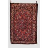 Hamadan rug, north west Persia, circa 1940s-50s, 7ft. 10in. X 5ft. 2in. 2.39m. X 1.58m. Slight