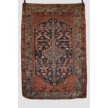 Hamadan rug, north west Persia, circa 1930s-40s, 6ft. 5in. X 4ft. 5in. 1.96m. X 1.35m. Dark blue