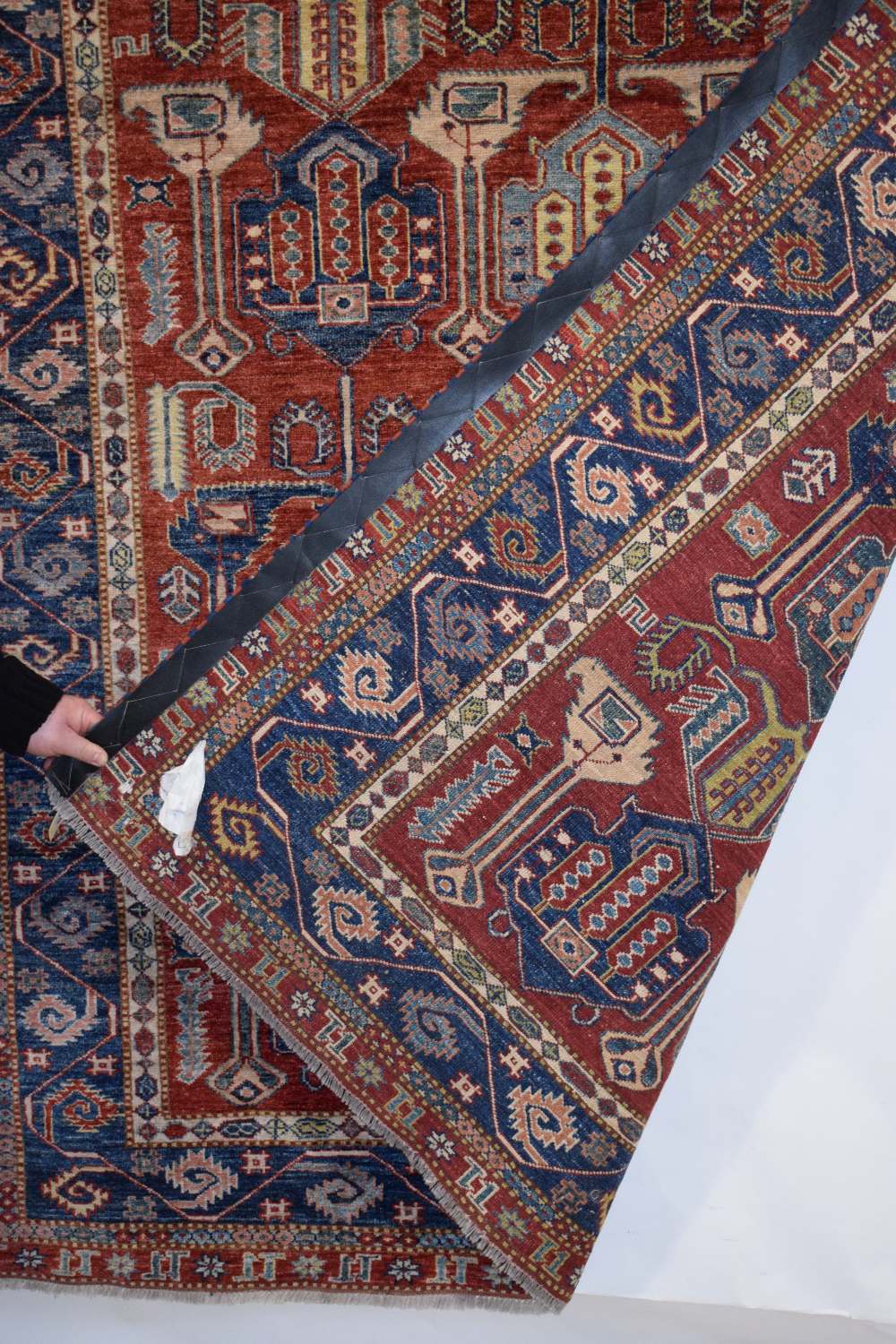 Chobi rug of Caucasian design, Afghanistan, last quarter 20th century, 7ft. 6in. X 5ft. 11in. 2.29m. - Image 14 of 14