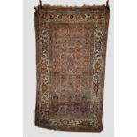 Bijar rug, north west Persia, circa 1920s-30s, 8ft. 3in. X 4ft. 8in. 2.51m. X 1.42m. Losses to