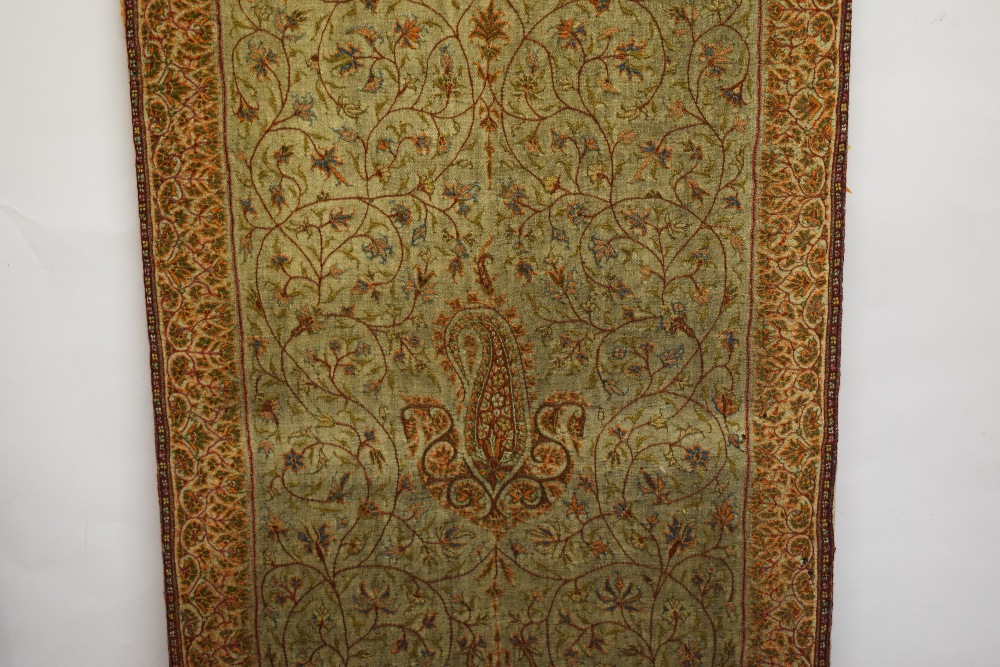 Pair of Kerman embroidered wool panels, south east Persia, late 19th/early 20th century, each - Image 4 of 11