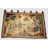 Small European pictorial tapestry, probably French and early 20th century, 24in. X 39in. 61cm. X