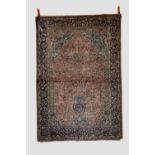 Indian double sided prayer rug, possibly Kashmiri, north India, mid-20th century, 6ft. 1in. X 4ft.