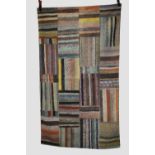 Patchwork flatweave rug, modern production, 7ft. X 4ft. 1in. 2.13m. X 1.25m. Random striped