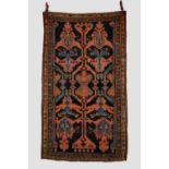 Hamadan rug, north west Persia, circa 1930s-40s, 6ft. 2in. X 3ft. 7in. 1.88m. X 1.09m. Slight wear