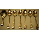 A set of six early Victorian brightcut teaspoons, Maker William Eaton, London 1840 and an early