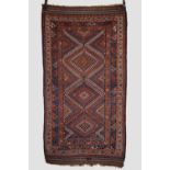 Kurdish rug, north west Persia, circa 1930s 6ft. 11in. X 3ft. 9in. 2.11m. X 1.14m. Overall even wear