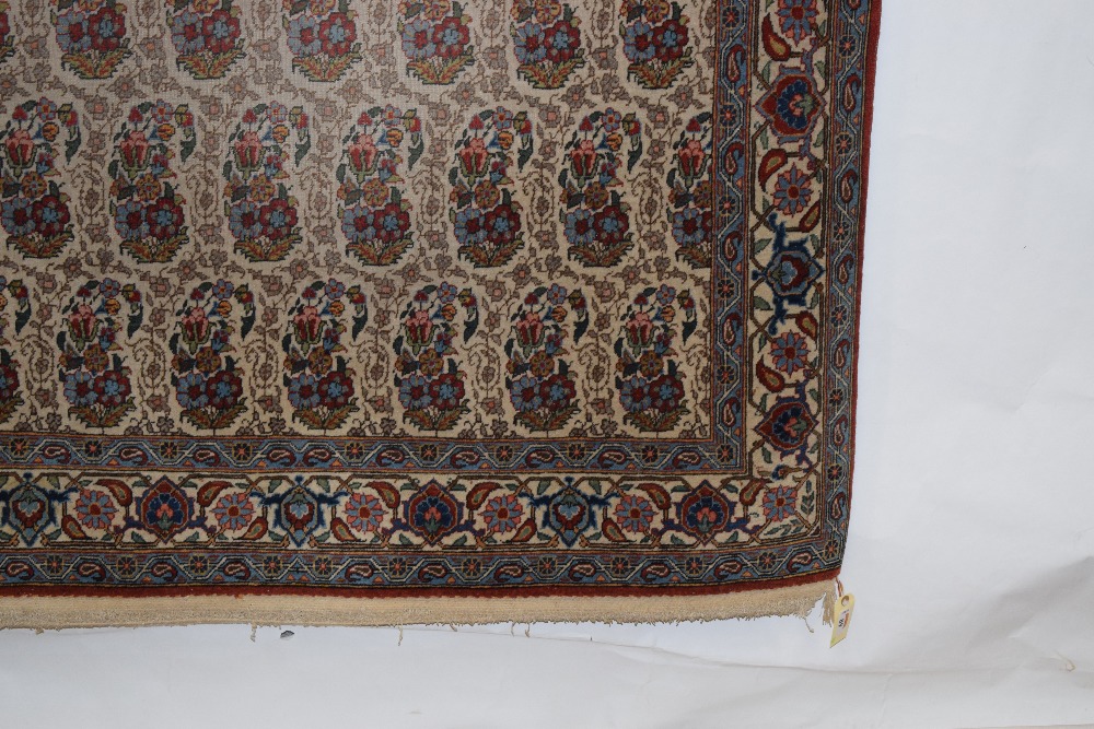 Qum 'boteh' rug, south central Persia, circa 1950s, 7ft. 2in. X 4ft. 5in. 2.18m. X 1.35m. Some - Image 7 of 8