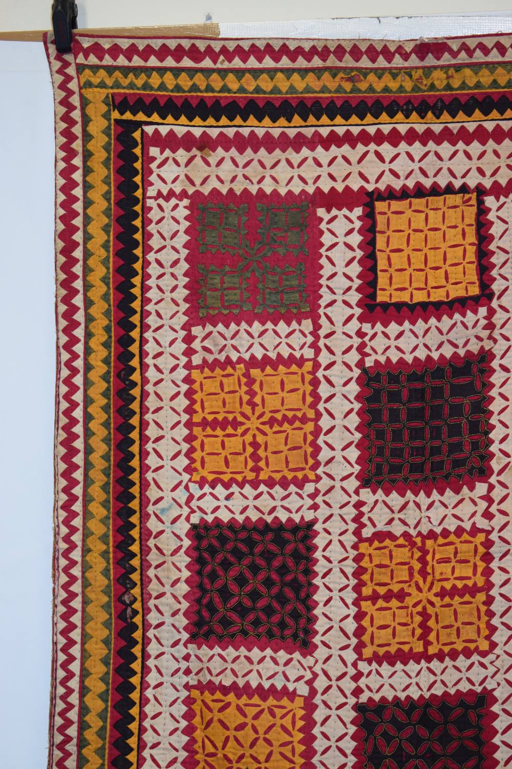 Two Indian cotton quilts, first half 20th century, the first, 64in. X 47in. 163cm. X 119cm. - Image 4 of 18