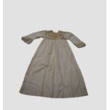 Summer nightdress, European, late 19th/early 20th century, undyed fine cotton with bobbin lace and