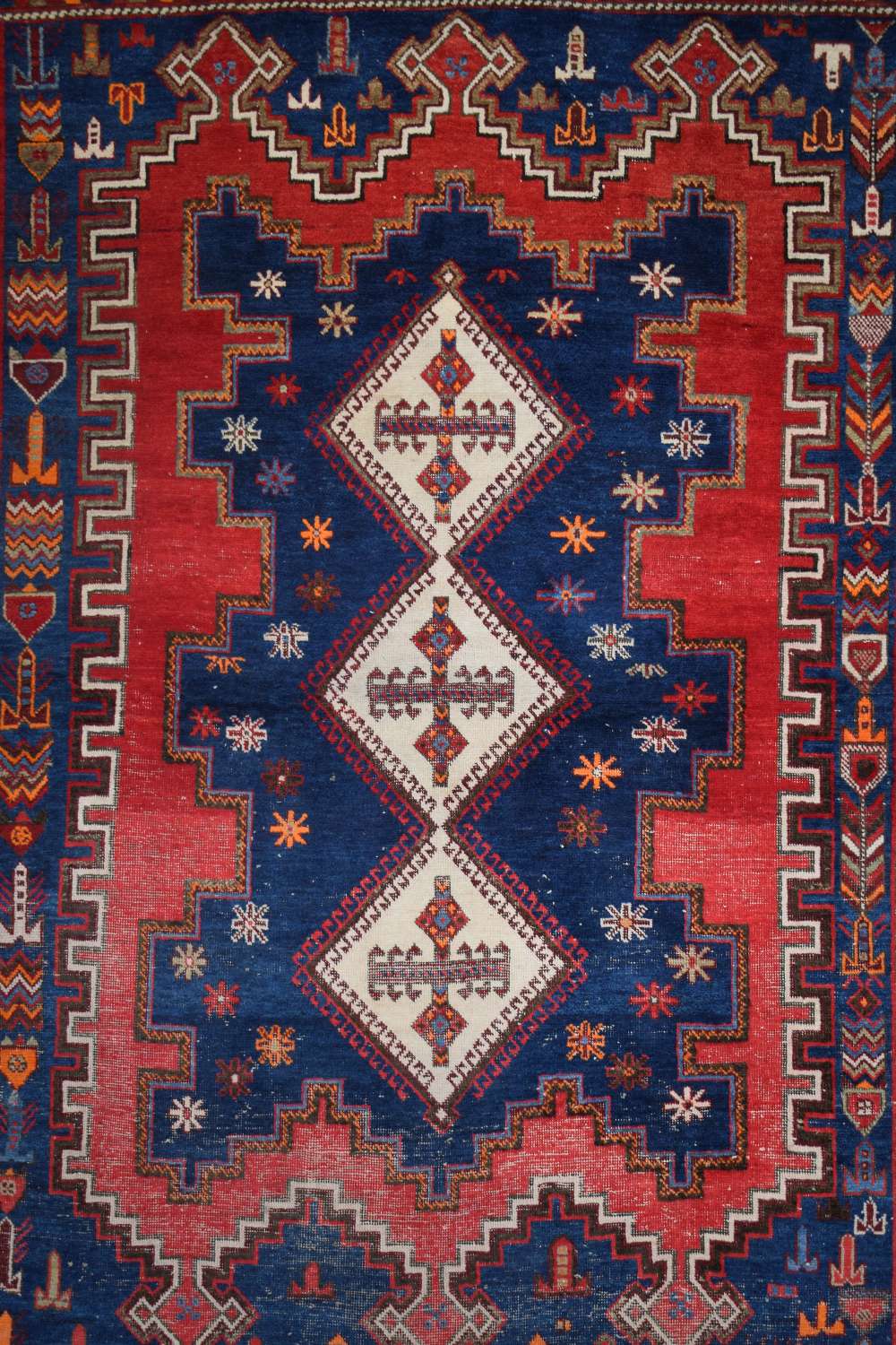 Afshar rug, Kerman area, south east Persia, circa 1930s-40s, 6ft. 8in. X 5ft. 1in. 2.03m. X 1.55m. - Image 8 of 9
