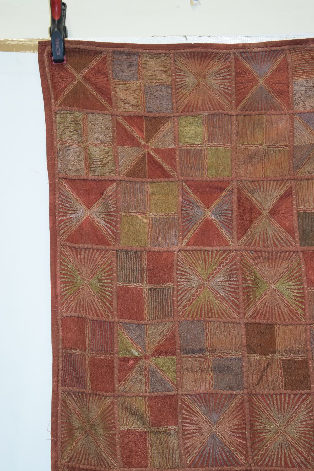 Two Indian cotton quilts, first half 20th century, the first, 64in. X 47in. 163cm. X 119cm. - Image 14 of 18