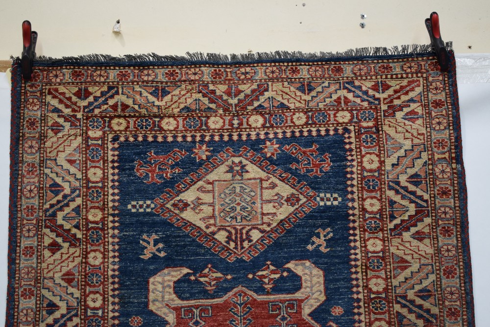 Chobi rug of Caucasian design, Afghanistan, late 20th century, 5ft. 11in. X 4ft. 3in. 1.80m. X 1. - Image 2 of 8