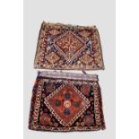 Two Qashqa'i khorjins, Fars, south west Persia, last quarter 19th century, the first 2ft. 4in. X