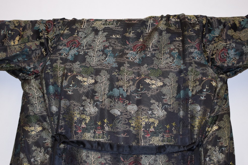 Two Chinese silk brocade jackets, second half 20th century, one red silk with black satin collar, - Image 14 of 22