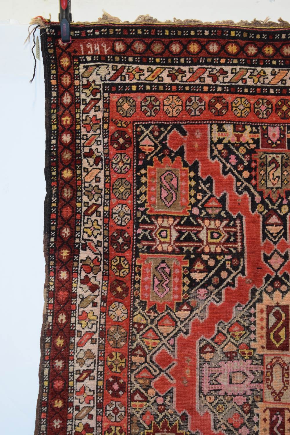 Karabakh rug, south west Caucasus, circa 1930s-40s, 10ft. 6in. X 4ft. 4in. 3.20m. X 1.32m. Date 1949 - Image 7 of 13