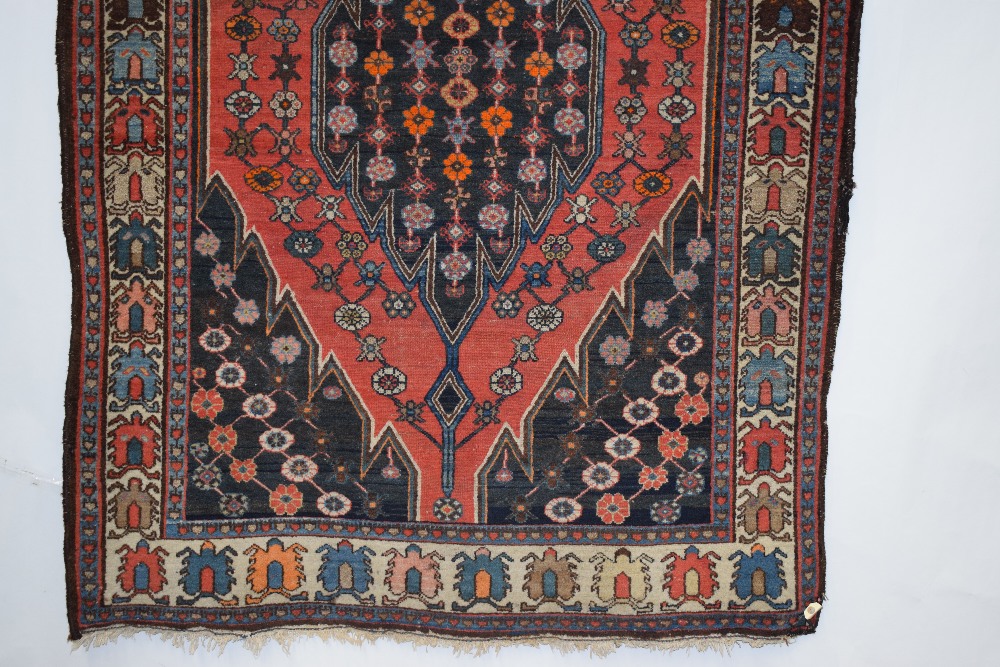 Mazlaghan rug, north west Persia, circa 1930s, 6ft. 8in. X 4ft. 7in. 2.03m. X 1.40m. Some wear in - Image 7 of 11