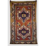 Superb Fachralo Kazak twin medallion rug, south west Caucasus, circa 1900, 8ft. 5in. X 5ft. 2in. 2.