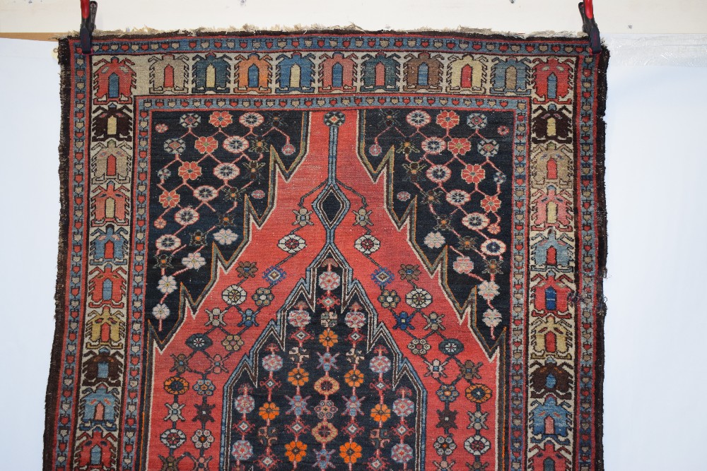 Mazlaghan rug, north west Persia, circa 1930s, 6ft. 8in. X 4ft. 7in. 2.03m. X 1.40m. Some wear in - Image 6 of 11